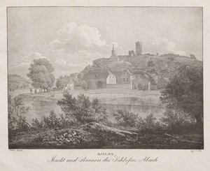Bavaria, Market and Ruins of Abach Castle by Jakob Alt