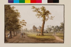 Panorama in the Main Avenue in the Vienna Prater by Jakob Alt