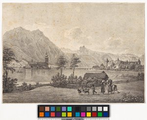 Traunsee and Orth Castle by Jakob Alt