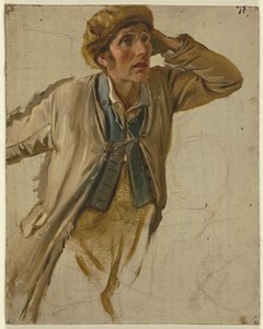 Young Farmer with Brown Cap