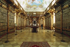 View of the library of Melk Abbey