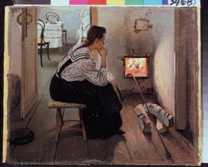 Thoughts at the Stove by Jakoff Jakovlevitch Kalinitchenko