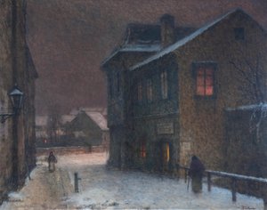 Street in Snow, 1907-1909 by Jakub Schikaneder