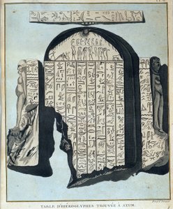 Table of hieroglyphs found in Axoum (Aksoum) - in “Journey in Nubia and Abyssinia undertaken to discover the sources of the Nile during the years 1768 to 1772”, by James Bruce, vol 1, Paris by James Bruce