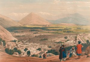 The Balla Hissar and City of Caubul, from the Upper Part of the Citadel by James (after) Atkinson