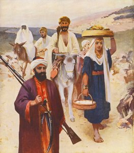 Holy Land: Road Scene Near Nazareth by James (after) Clark