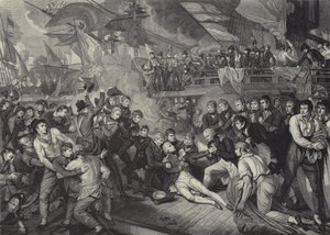 The Death of Admiral Lord Nelson at the Battle of Trafalgar by James (after) Heath