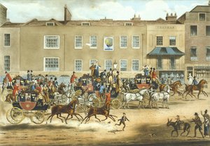 North Country Mails at The Peakcock, Islington by James (after) Pollard