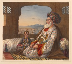 Dost Mahommed King of Caubul and his Youngest Son by James (after) Rattray