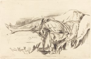A Child on a Couch, No.2, c. 1873-1875 by James Abbott McNeill Whistler