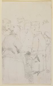 A Group of Figures around a Brazier by James Abbott McNeill Whistler