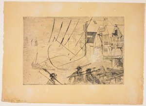 A Wharf by James Abbott McNeill Whistler
