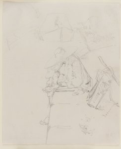 A Man Seated on the Edge of a Wall by James Abbott McNeill Whistler