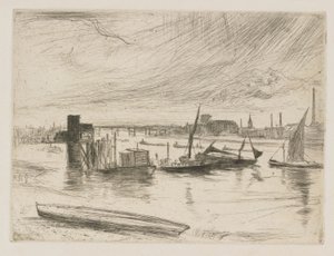 Battersea Dawn Cadogan Pier by James Abbott McNeill Whistler