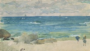 Beach Scene with Two Figures by James Abbott McNeill Whistler