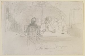 Brasserie in Mayence by James Abbott McNeill Whistler