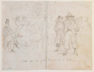 Entry on the Grand Promenade at Baden, 1858 by James Abbott McNeill Whistler