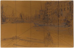 Etching plate: Eagle Wharf Tyzac Whiteley and Co.
