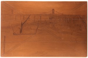 Etching Plate: Old Hungerford Bridge by James Abbott McNeill Whistler