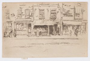 Fish Shop, Chelsea, c.1884-86 by James Abbott McNeill Whistler
