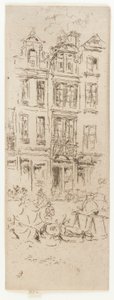 Flower Market, Brussels by James Abbott McNeill Whistler
