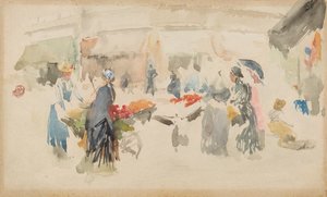 Flower Market: Dieppe, 1885 by James Abbott McNeill Whistler