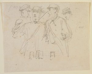 Group of Four Men, 1858 by James Abbott McNeill Whistler