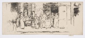 Newspaper-Stall, Rue de Seine, c.1892-93 by James Abbott McNeill Whistler