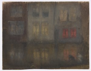Nocturne: Black and Red–Back Canal, Holland by James Abbott McNeill Whistler