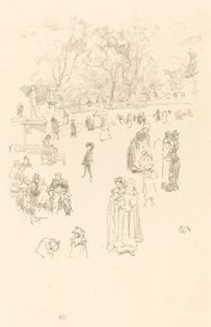 Nursemaids: The Good Women of Luxembourg, 1894 by James Abbott McNeill Whistler