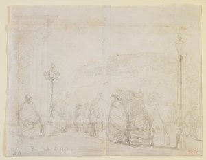 Promenade in Baden, 1858 by James Abbott McNeill Whistler