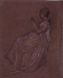 Seated Lady Reading, study for Mrs Layland by James Abbott McNeill Whistler