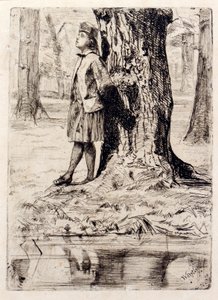Seymour Standing Under a Tree by James Abbott McNeill Whistler