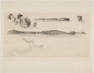 Sketches on the Coast Survey Plate by James Abbott McNeill Whistler
