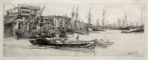 Thames Warehouse by James Abbott McNeill Whistler