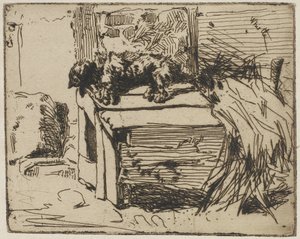 The Dog on the Kennel, 1858 by James Abbott McNeill Whistler