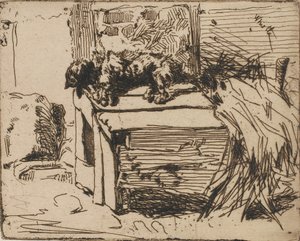 The Dog on the Kennel, 1858 by James Abbott McNeill Whistler