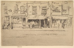 The Fish Shop, Busy Chelsea Fish Shop, Chelsea by James Abbott McNeill Whistler