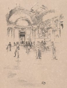 The Long Gallery, Louvre by James Abbott McNeill Whistler