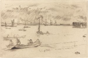 The Thames Towards Erith, c. 1877 by James Abbott McNeill Whistler