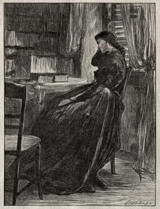 The Trial Sermon: Joanna Douglas at Her Desk by James Abbott McNeill Whistler