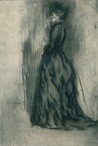 The Velvet Dress Frances Leyland by James Abbott McNeill Whistler