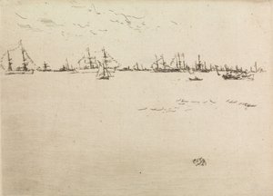 Troop Ships, from a set of twelve etchings entitled The Naval Review
