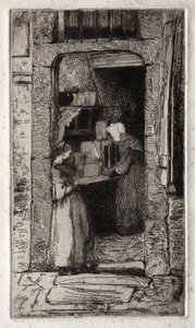 Twelve Etchings from Nature: La Marchande de Moutarde, 1858