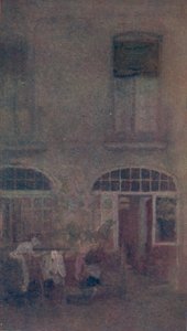 White and Grey The Hotel Courtyard Dieppe by James Abbott McNeill Whistler