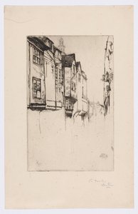 Wych Street, London by James Abbott McNeill Whistler