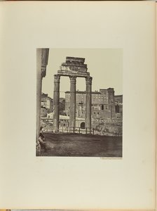 The Temple of Castor and Pollux at the Roman Forum, Also Known as the Temple of Minerva Chalcidica