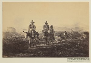Poingdestre, Scene from the Roman Campagna. The Return from Work, after the Painting by James Anderson