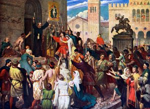 Peter the Hermit Preaching the First Crusade, 1926 by James Archer