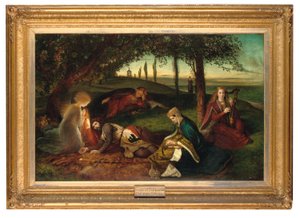 The Sancgreall, King Arthur healed of his grievous wound by James Archer